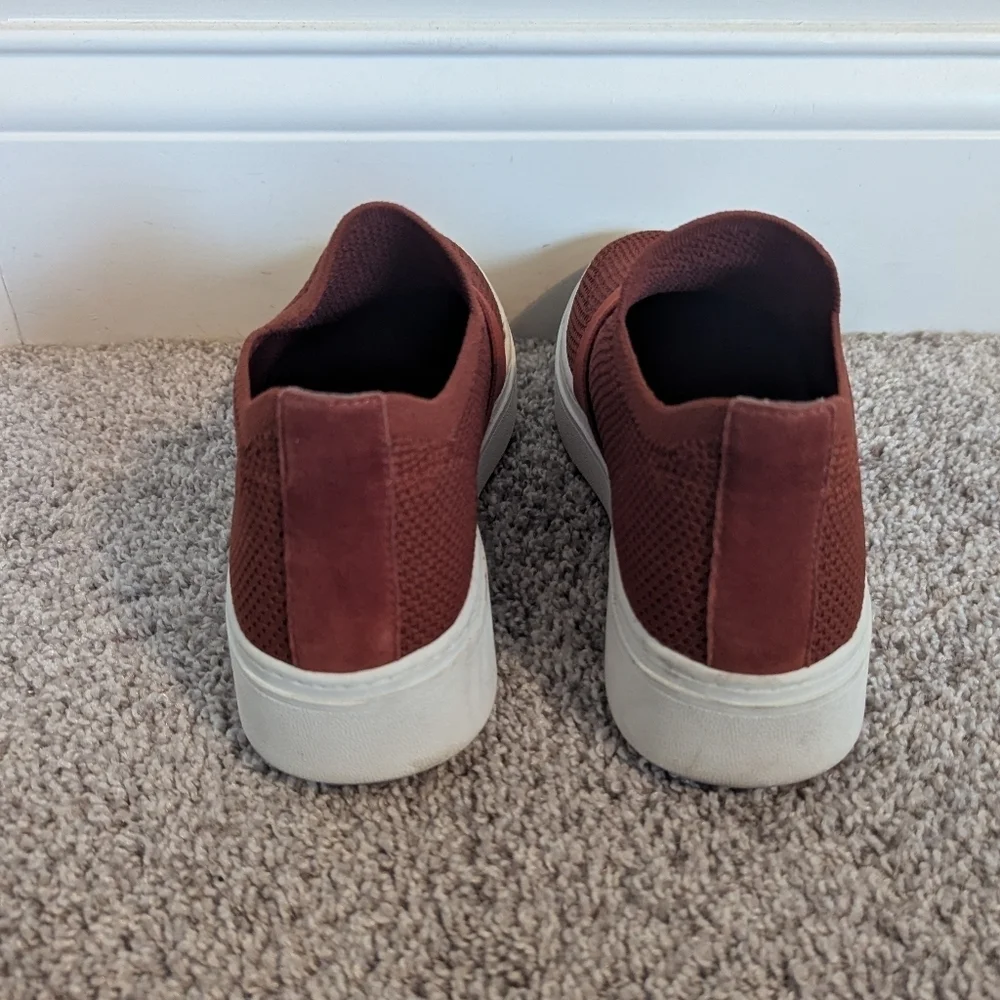 Eileen Fisher Pari Knit Slip On Platform Shoe - Deep Red - sz 7.5